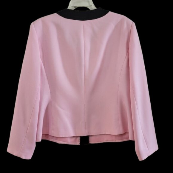 Le Suit Women's 18 Pink & Black Blazer Bow Accent - Picture 5 of 10